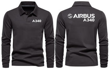 AIRBUS A340 LONG SLEEVE POLO